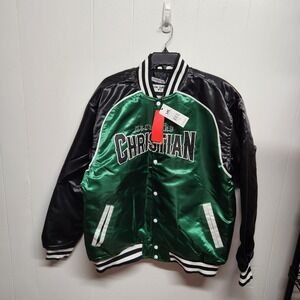 Montrose Christian Jacket Mens 4XL Green Satin Kevin Durant #3 Headgear Classics
